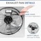 Ipower 20.6 X 20.8  Inch Shutter Exhaust Fan HIFANXEXHAUST20 - alternate 5
